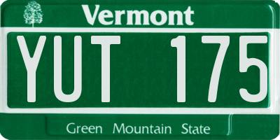 VT license plate YUT175