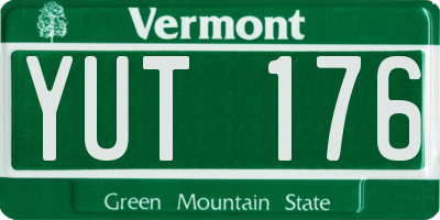 VT license plate YUT176