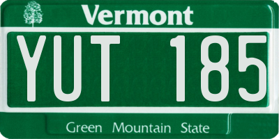 VT license plate YUT185