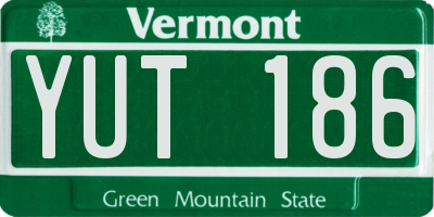 VT license plate YUT186