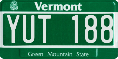 VT license plate YUT188