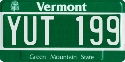 VT license plate YUT199