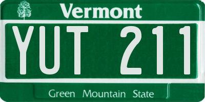 VT license plate YUT211