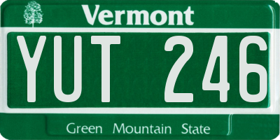 VT license plate YUT246