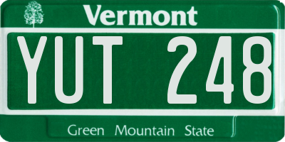 VT license plate YUT248
