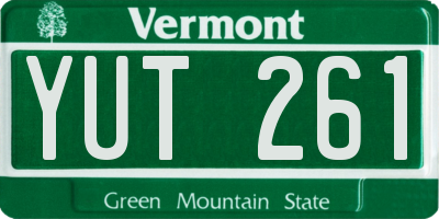 VT license plate YUT261