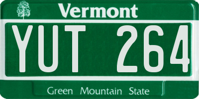 VT license plate YUT264