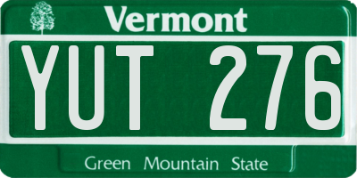 VT license plate YUT276