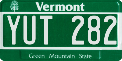 VT license plate YUT282