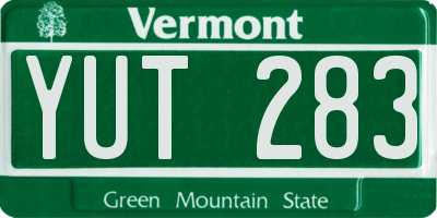 VT license plate YUT283