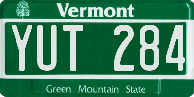 VT license plate YUT284