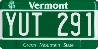 VT license plate YUT291