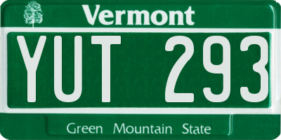 VT license plate YUT293