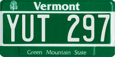 VT license plate YUT297