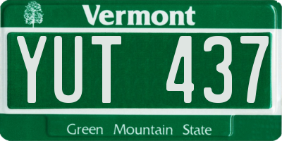 VT license plate YUT437