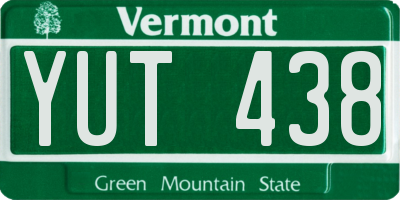 VT license plate YUT438