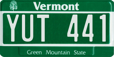 VT license plate YUT441
