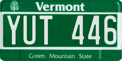 VT license plate YUT446