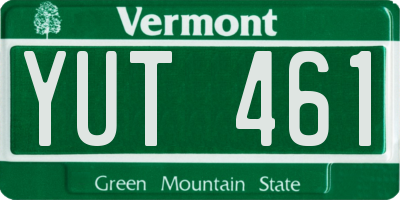 VT license plate YUT461