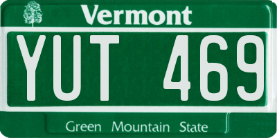 VT license plate YUT469