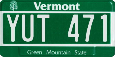 VT license plate YUT471