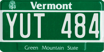 VT license plate YUT484