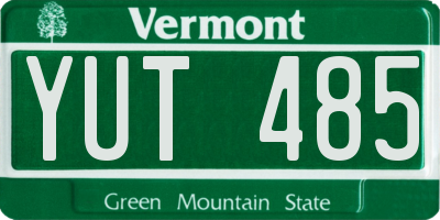 VT license plate YUT485