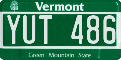 VT license plate YUT486