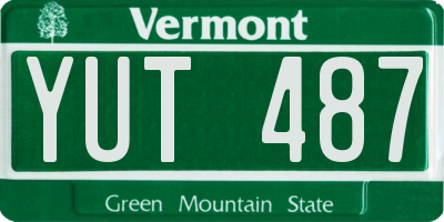VT license plate YUT487
