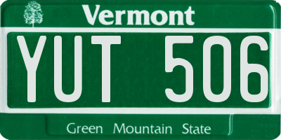 VT license plate YUT506