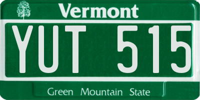 VT license plate YUT515