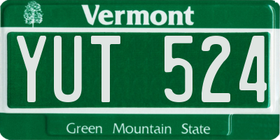 VT license plate YUT524