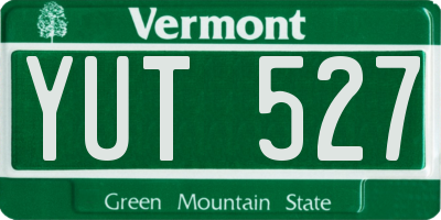 VT license plate YUT527