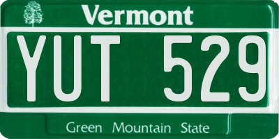 VT license plate YUT529