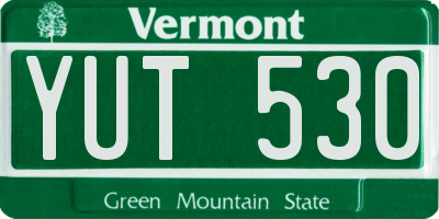 VT license plate YUT530
