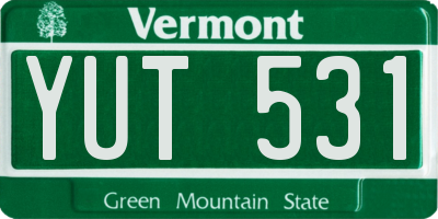 VT license plate YUT531