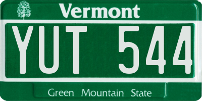 VT license plate YUT544