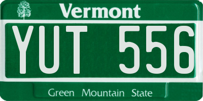 VT license plate YUT556