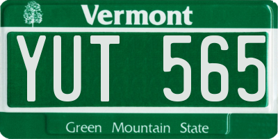 VT license plate YUT565