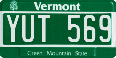 VT license plate YUT569