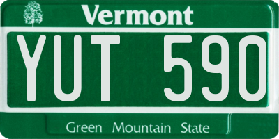 VT license plate YUT590