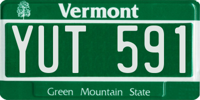 VT license plate YUT591