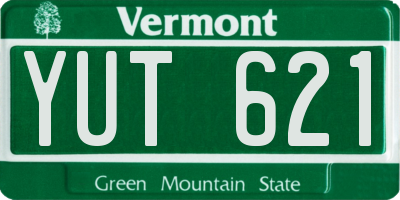 VT license plate YUT621