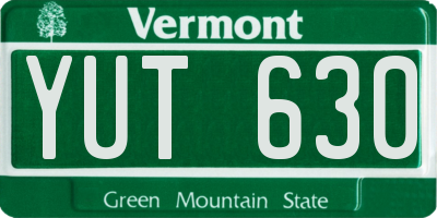 VT license plate YUT630