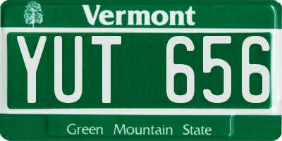 VT license plate YUT656