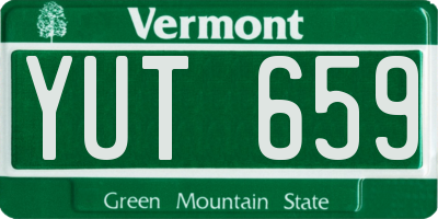 VT license plate YUT659