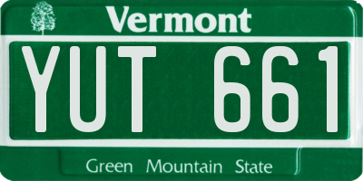 VT license plate YUT661