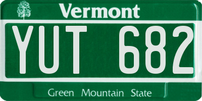VT license plate YUT682