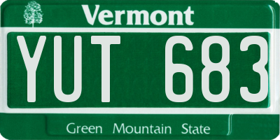 VT license plate YUT683