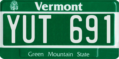 VT license plate YUT691